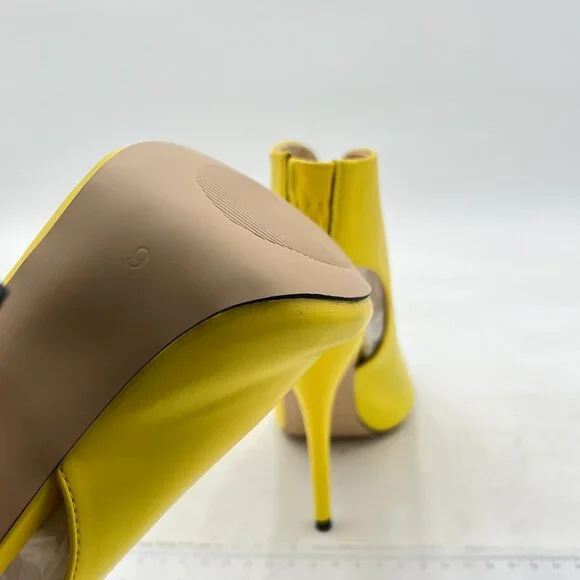 YDN Yellow Chic Slingback Peep Toe High Heel Sandals Ankle Boots Cutout Shoe - Picture 6 of 8